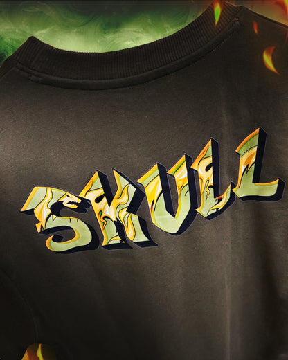 SKULLFIRE Oversized Tee – Ignite Your Dark Side