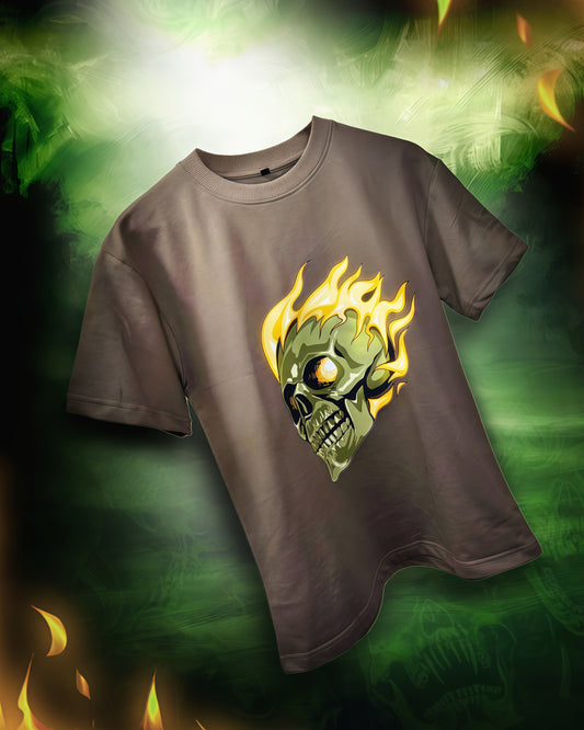 SKULLFIRE Oversized Tee – Ignite Your Dark Side