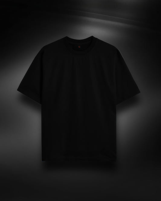 Kommarthi Essentials-Midnight Core Black Oversized Tee