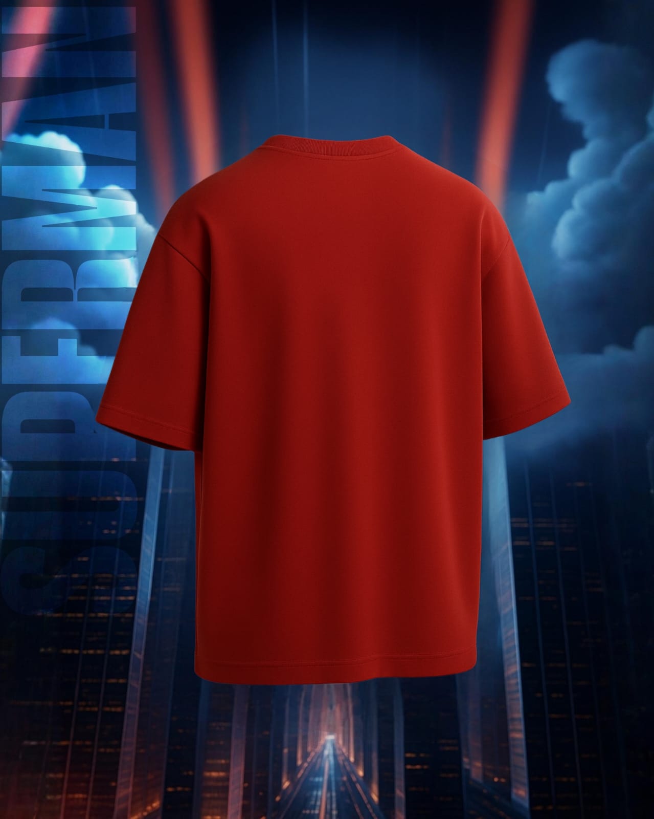 Unleash Your Inner Hero – Superman Ripped Oversized Tee