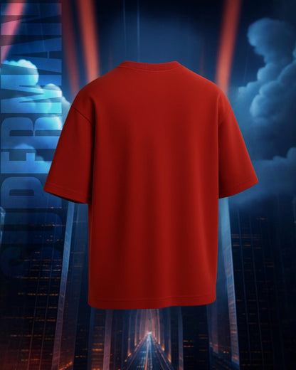 Unleash Your Inner Hero – Superman Ripped Oversized Tee