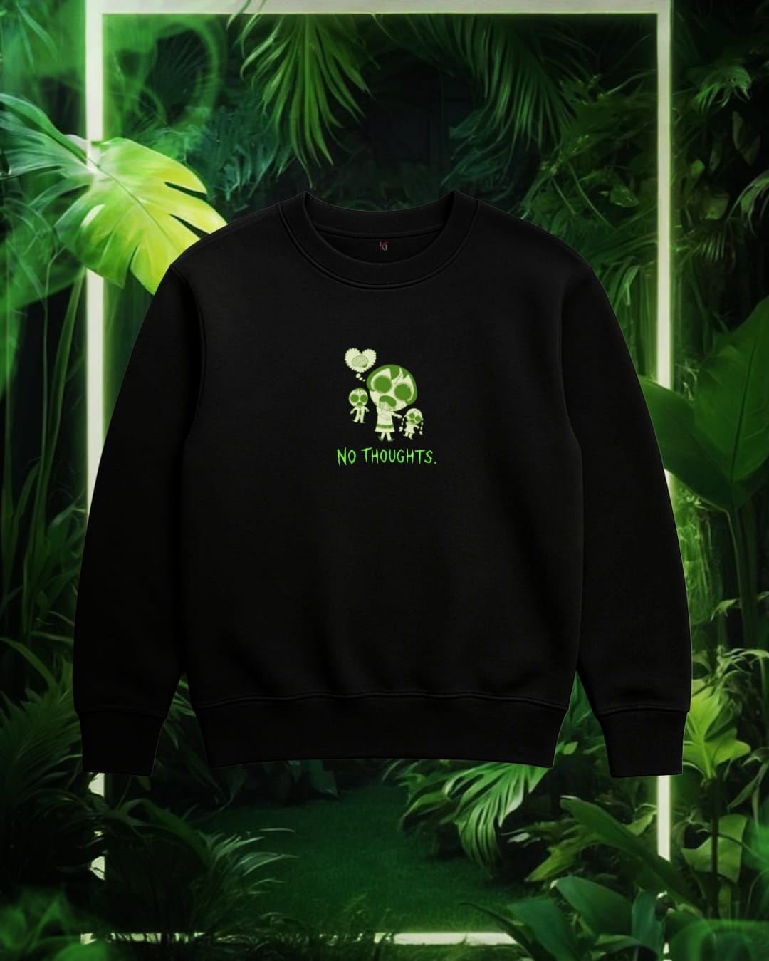 No Thoughts Zombie Minimal Sweatshirt