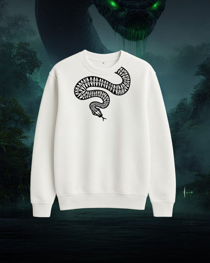 Snake White Sweatshirt