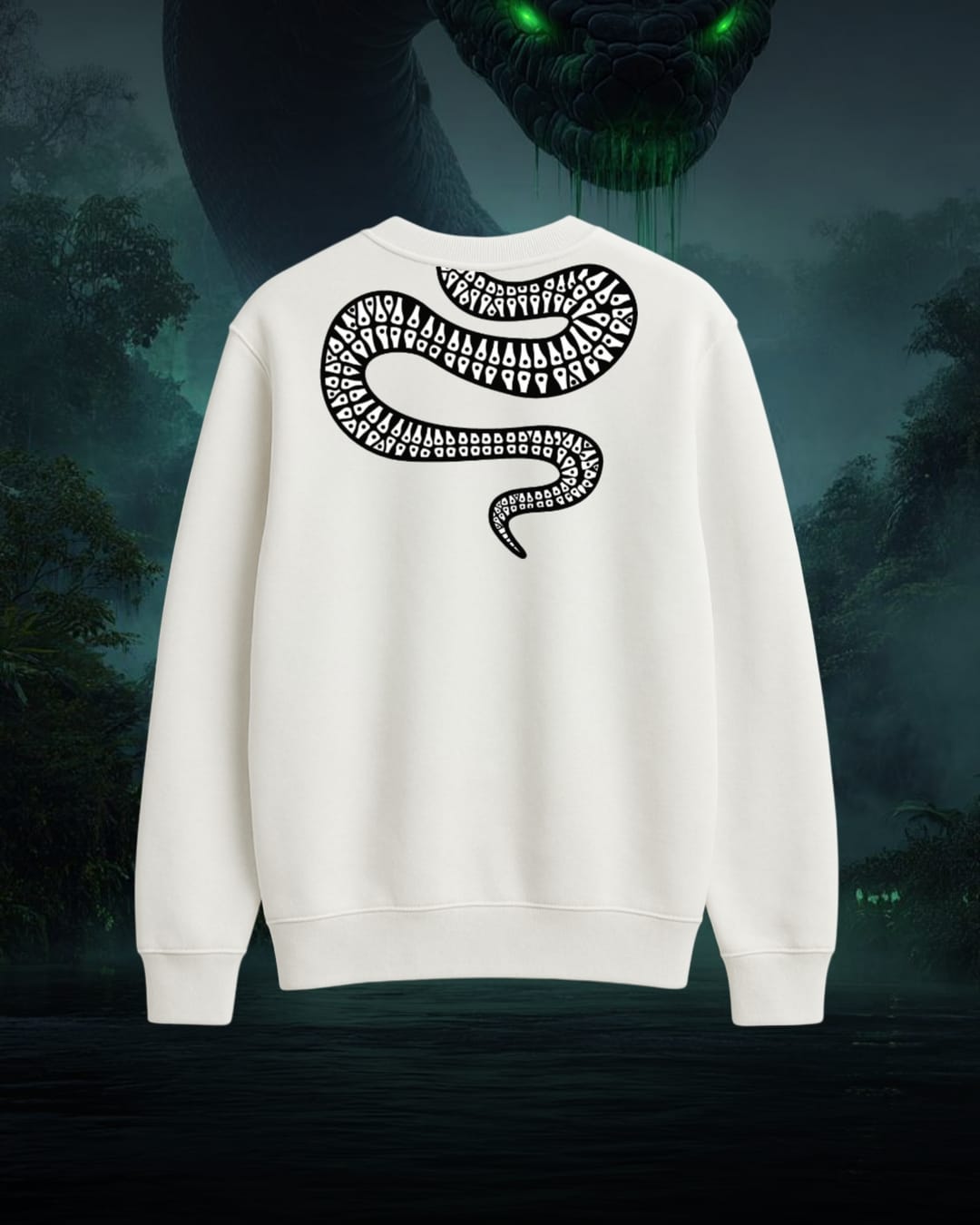 Snake White Sweatshirt