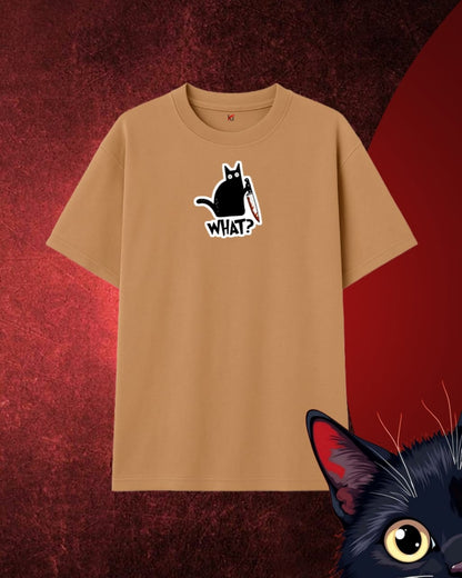 WHAT? Cat Oversized Tee