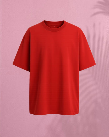 Kommarthi Essentials-Red Classic Oversized Tee