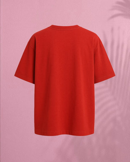 Kommarthi Essentials-Red Classic Oversized Tee