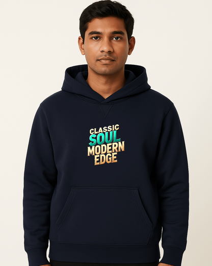 Modern Krishna Hoodie Navy Blue